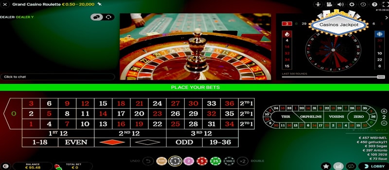 roulette live casino bukarest